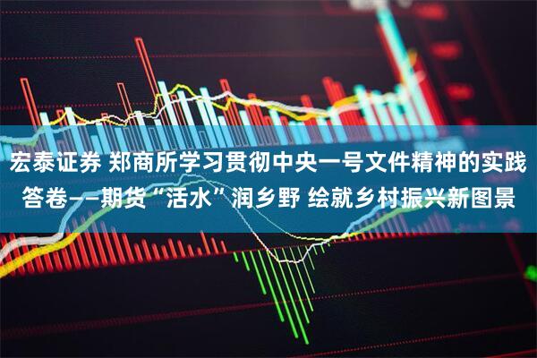 宏泰证券 郑商所学习贯彻中央一号文件精神的实践答卷——期货“活水”润乡野 绘就乡村振兴新图景
